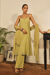 A-line Embroidered Kurta Set in Lime